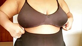 Sexy sister plays with tits