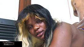 my naija ebony bestie begged me to fuck her bent over, and she squirted