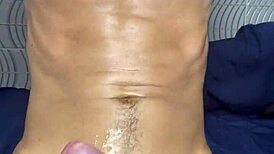 Brazilian Skinny Lad Jerks Off Solo at Home