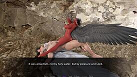 lilith and gabriel start playing and end up fucking hard