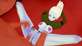 Dragon Ball Vados sıcak 3D klipte ayak işi ve ayak yalama yapıyor