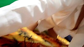 nurse visits athletic patient at home for injection in hospital context