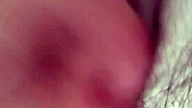 Too much cum overwhelms her swallowing blowjob
