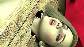 Girl In Wooden Handcuffs Takes Giant Ork Cock Deep