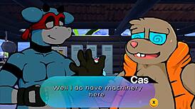 In the secret onsen, oh so hero feels intense emotions during the gay hentai sex orgy with big cocks and furry banging