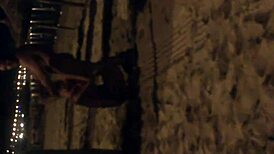 Tanja, Swiss girl, gives wet pussy to Spanish man while spying.