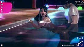anime latina fucked in pool game