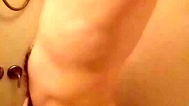 Blonde Pisses and Masturbates in Shower!