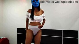 Black Stepsister Masturbates And Moans