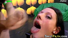 I suck as a euro fetish slut in blowbang