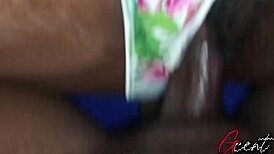 big black guy finishes with my tight little pussy