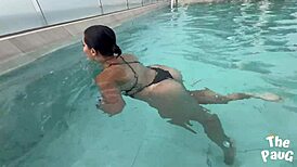 i meet a stranger at the pool and he fucks my latina ass hard in hotel