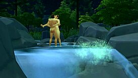 I felt the edge during waterfall sex and came inside