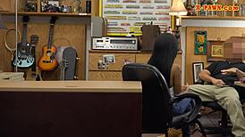 busty ghetto gets drilled by pawn keeper with big cock