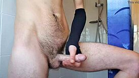 Solo Teen Twink Cums Hard During Bath Masturbation Session.