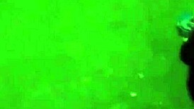 Stunning girlfriend performs nude blowjob outdoors on the street at night