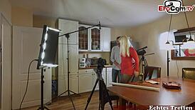 Mollige Deutsche Blondine Seduces Man After Party for Cum Fun