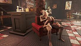 Conversational: Fallout 4 Diamond City Public Fuck 2 Gets Wild With Hentai Brunette. Outdoor Action in 3D Cartoon Game!