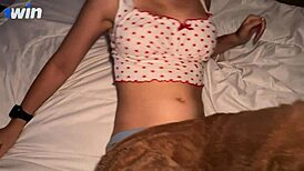 Intense Rubbing on Wet Pussy Without Full Sex