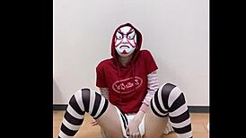 Girl In Skirt Teases With Hidden Pleasures