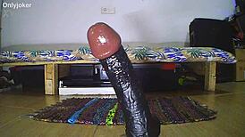 creampie with big dildo drives me wild