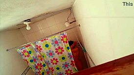 Spying on My Wife's Friend During Vacation in Bathroom