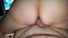 riding his cock wild during football game