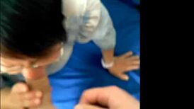 raccoon girl eats sperm after oral sex