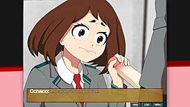 hot teacher steps on me, damn, herocummy style! 😈