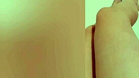 Shy hottie with red pedicure shows off her sexy legs on camera