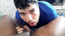 Brother Sucks Hetero Friend's Big Cock Then Gets Fucked