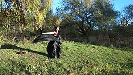 Dance of leylakh 2 features mature woman in bikini and lingerie outdoors