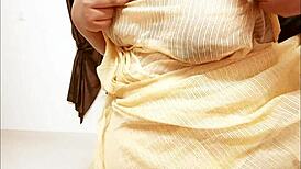 Chubby Asian Aunty Showing Her Big Tits