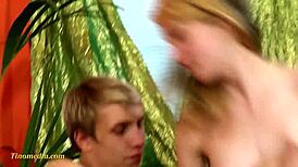 blonde teen couple having fun at 18 😍