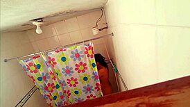 Spying on My Wife's Friend During Vacation in Bathroom