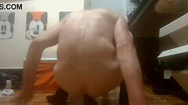 Tranny with big tits and cock gets ass fucked hard