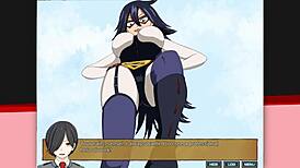 hot teacher steps on me, damn, herocummy style! 😈