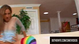 Wives Riding in Reverse Cowgirl Beside Cuckold Compilation