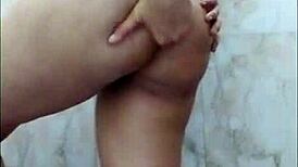 Indian Girl Fingers Pussy in Bathroom