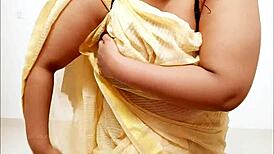 Chubby Asian Aunty Showing Her Big Tits