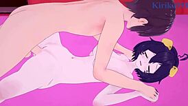 Magia Baiser Utena Hiiragi and Haruka Hanabishi in Magia Magenta Intense 3D Hentai Sex Scene