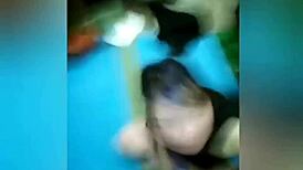 raccoon girl eats sperm after oral sex