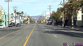 European Teen Feels Fingering Pleasure Outdoors