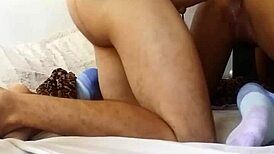 Petite Asian babe gets rough pussy pounding from daddy in homemade video