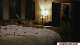 Busty babe tongues girlfriend's pussy