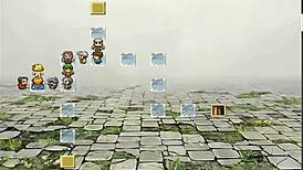 Bound witch endures humiliating blowbang and bukkake in dark hentai gangbang ritual