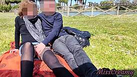 Pussy Flash - Stepmom Caught by Stepson at Public Park Masturbating in Front of Everyone - Misscreamy
