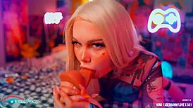 Little Cosplayer Masturbates On Webcam