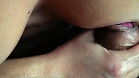 I jerk him off playing with my tits to cover them in cum!