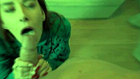 Friends girlfriend in stockings relaxes with roommate